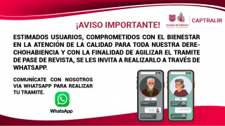 Comunícate con nosotros vía WhatsApp